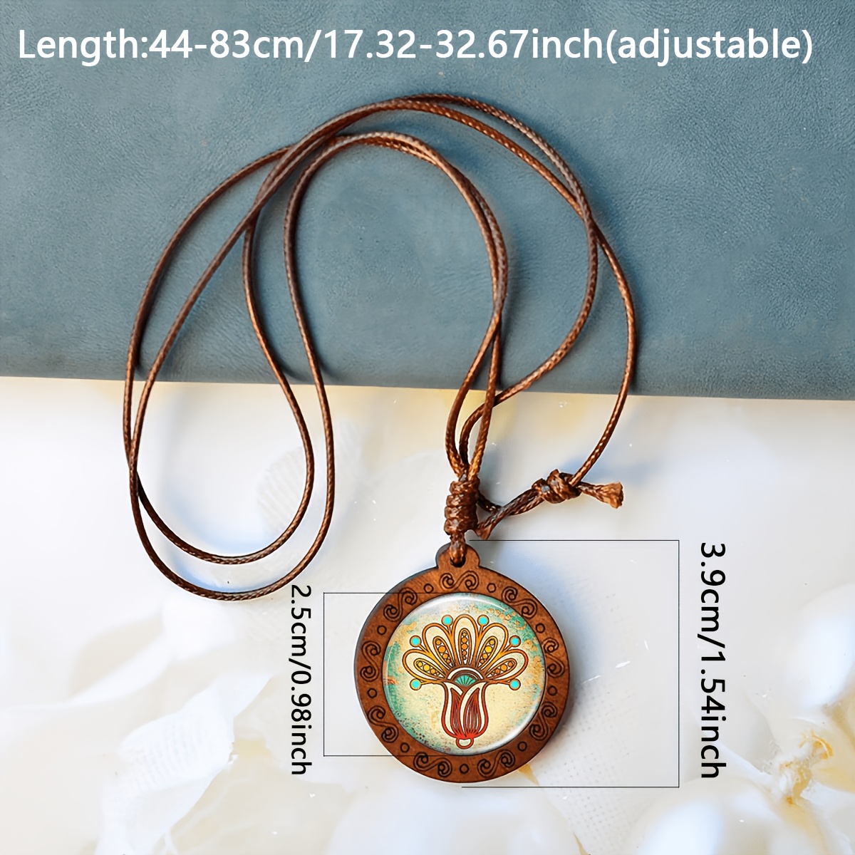 Handmade Vintage Synthetic Wood Necklace & Pendant